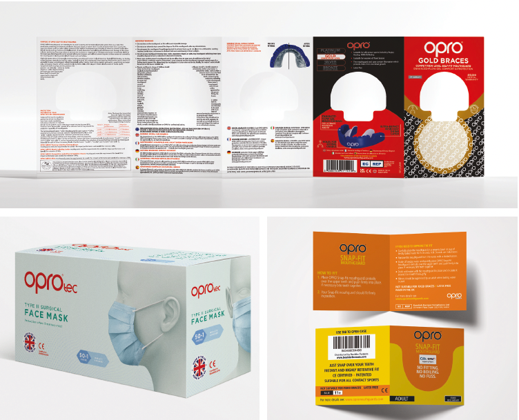OPRO Mouthguard & Mask Packaging